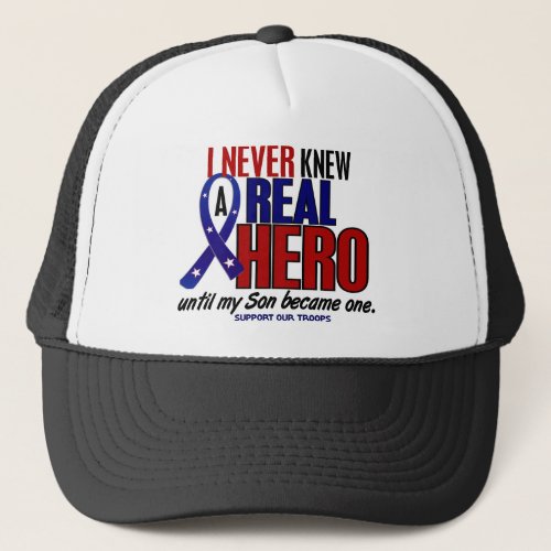 Never Knew A Hero 2 Son Support Our Troops Trucker Hat