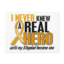 Never Knew a Hero 2 Stepdad Appendix Cancer Postcard