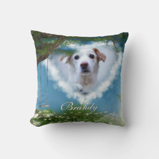 Never Leave my Heart Pet Loss Memory Throw Pillow