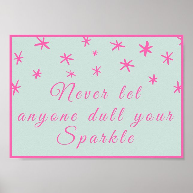 Never let anyone dull your sparkle poster (Front)