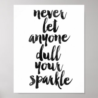 Never Let Anyone Dull Your Sparkle Poster