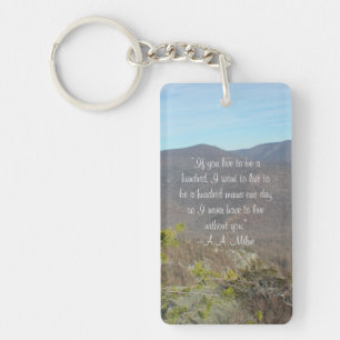 "Never live without you" keychain