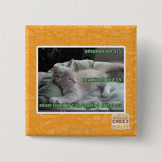 Never living in a cage again button (Front)