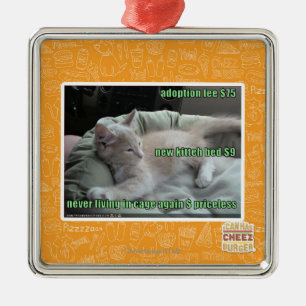 Never living in a cage again metal ornament