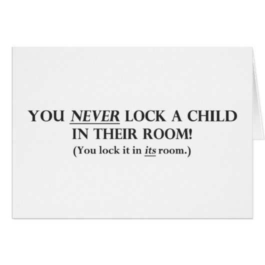 Never Lock a Child in Their Room.pdf Cards (Front Horizontal)