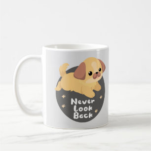 Never lock back Kawaii funny happy dog jumping Coffee Mug