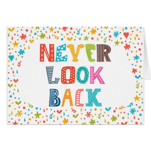 Never Look Back Cards (Front Horizontal)