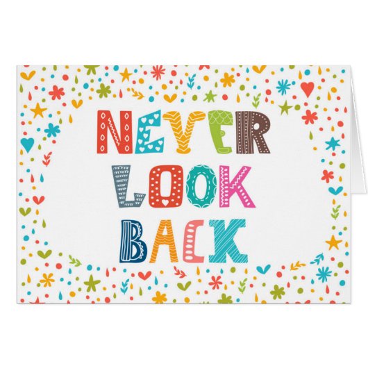 Never Look Back Cards (Front Horizontal)