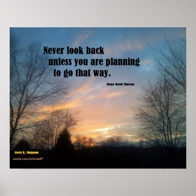 NEVER LOOK BACK THOREAU POSTER (Front)