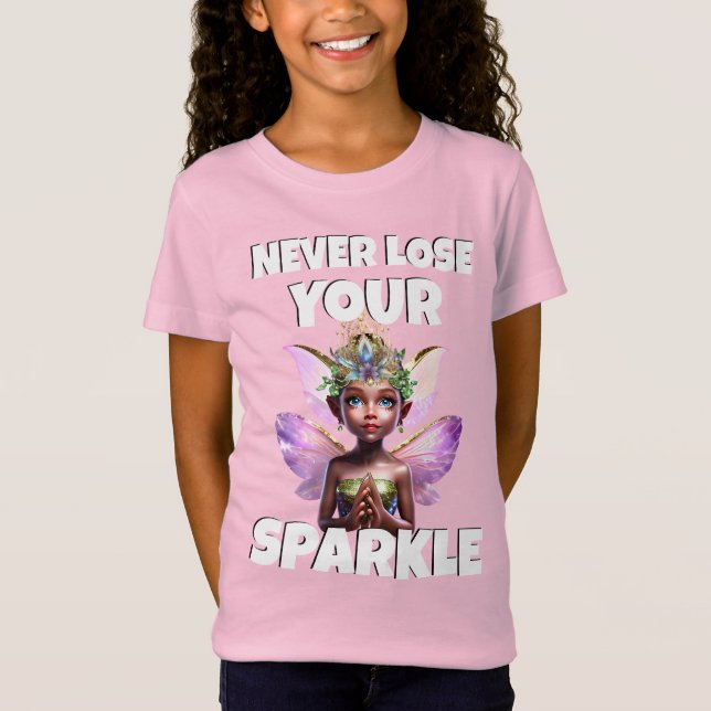Never lose your sparkle fairy cartoon princess  T-Shirt (Front)