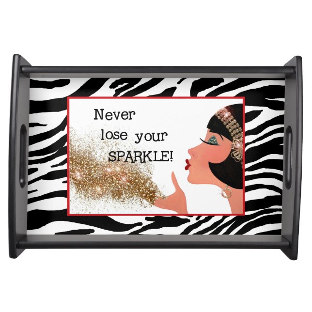 "Never Lose Your SPARKLE!" Serving Tray (Front)