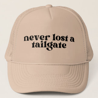 Never lost a tailgate trucker hat, football hat