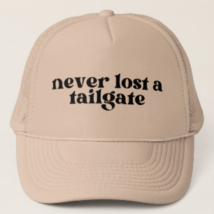 Never lost a tailgate trucker hat, football trucker hat