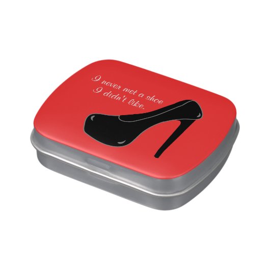 Never met a Shoe Jelly Belly Tin (Side)