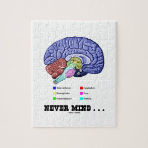 Never Mind ... (Brain Anatomy Psyche Humor) Jigsaw Puzzle