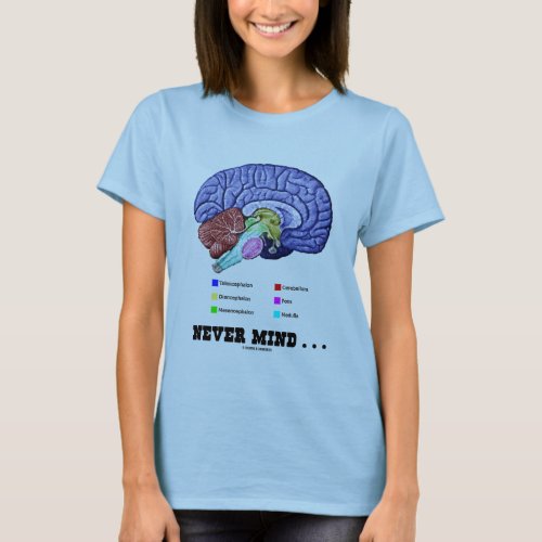 Never Mind  Brain Anatomy Psyche Humor T_Shirt