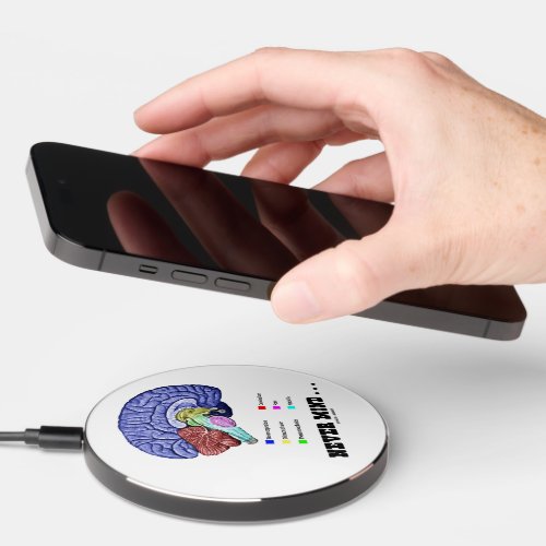 Never Mind  Brain Anatomy Psyche Humor Wireless Charger