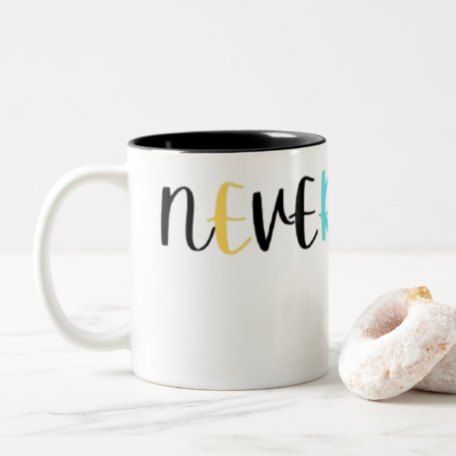 Never Mind Bro Two-Tone Coffee Mug (With Donut)
