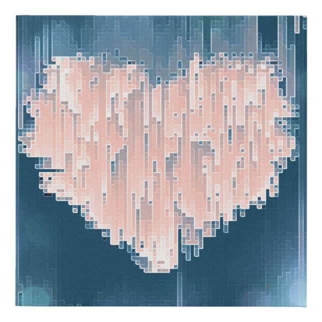 Never Mind This Heart  Faux Canvas Print (Front)