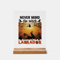Never Mind Witch Beware Labrador Halloween Dog Pum