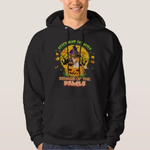 Never Mind  Witch Beware Of Beagle Dog Halloween Hoodie