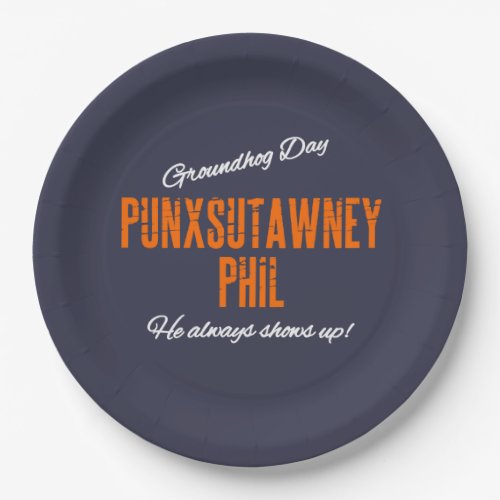 Never Misses A Year Groundhog Day Party Paper Plat Paper Plates