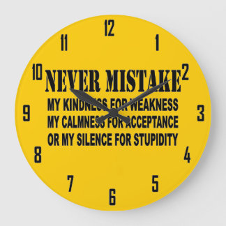 NEVER MISTAKE LARGE CLOCK