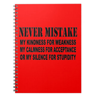NEVER MISTAKE NOTEBOOK