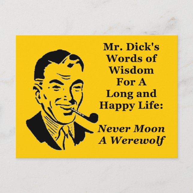 Never Moon A Werewolf Postcard (Front)