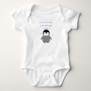 Never mute but always cute- Pinguin Baby Bodysuit