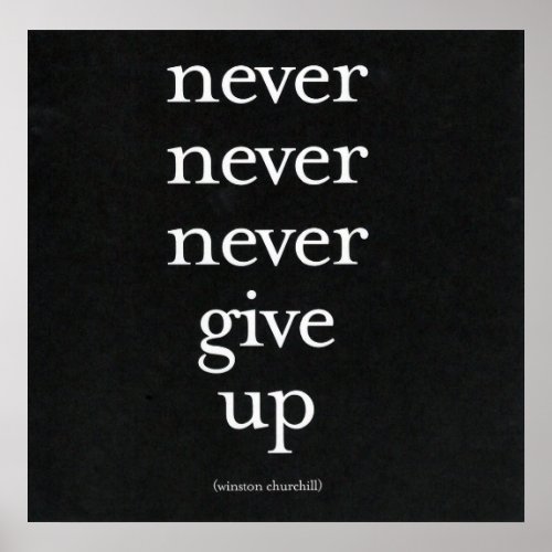 Never Never Give Up Poster