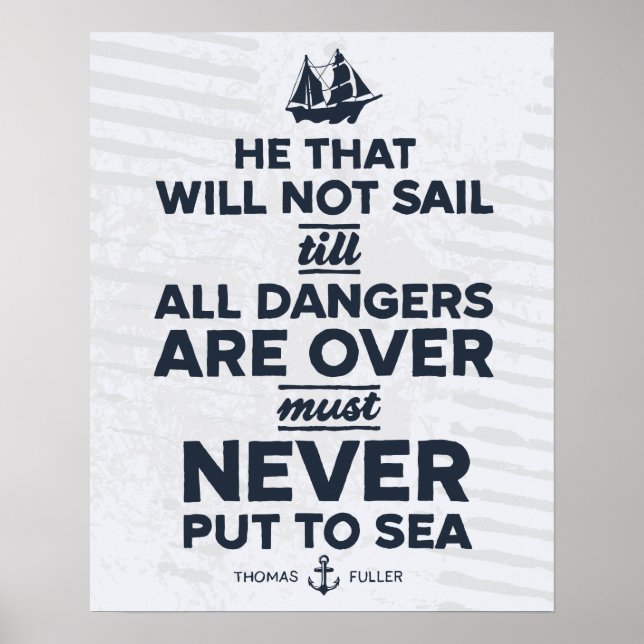 Never Put to Sea - Print (Front)