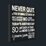 NEVER QUIT CANVAS PRINT<br><div class="desc">NEVER QUIT Wrapped Canvas</div>