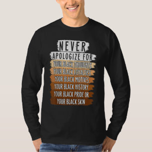 Never Retro Apologize BLM Black History Month Mela T-Shirt