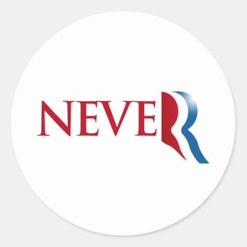 Never Romneypng Classic Round Sticker