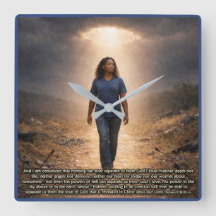 Never separated from God Square Wall Clock