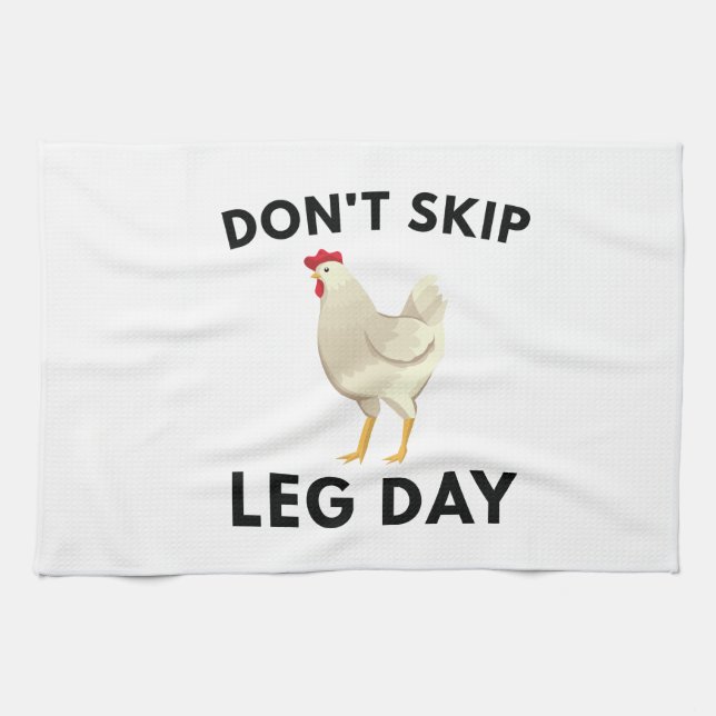 Never Skip Leg Day Kitchen Towel (Horizontal)
