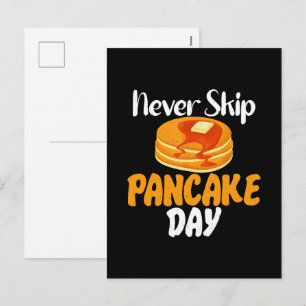 Never skip Pancake Day Holiday Postcard