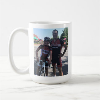 Never Slow Down Blue & Red Cycling Coffee Mug