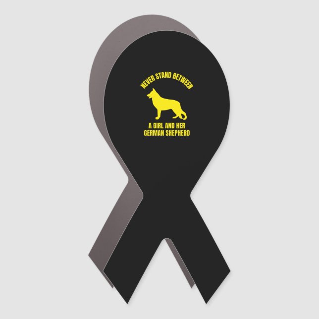 Never stand between a girl and her German Shepherd Car Magnet (Front)