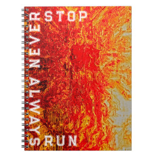 Never Stop Always Run Motivational Circuit Notebook