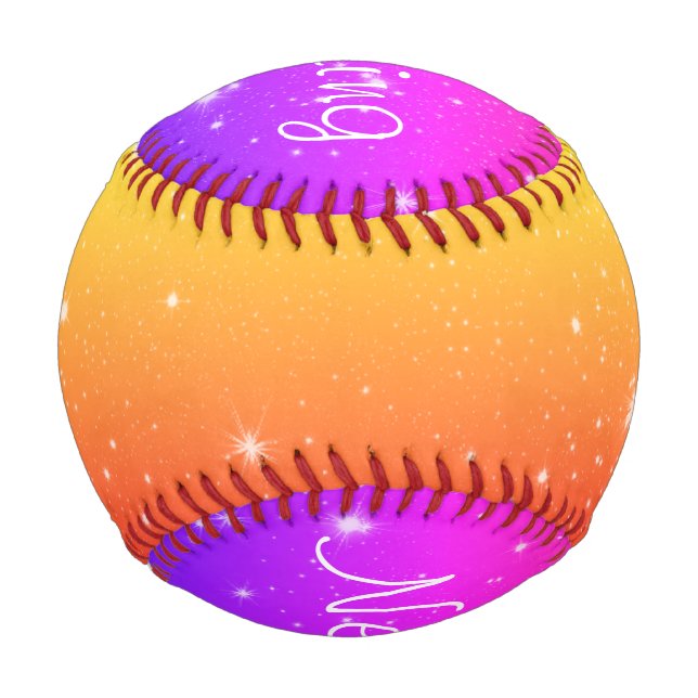 Never Stop Dreaming Colorful Stars Baseball (Front)