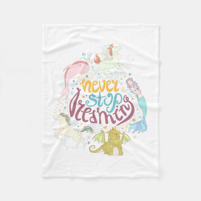 Never Stop Dreaming Fleece Blanket (Front)
