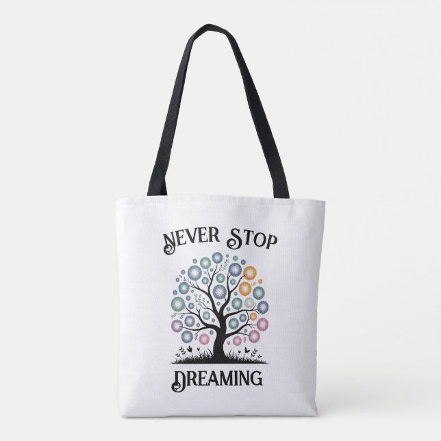 Never Stop Dreaming Tote Bag (Back)