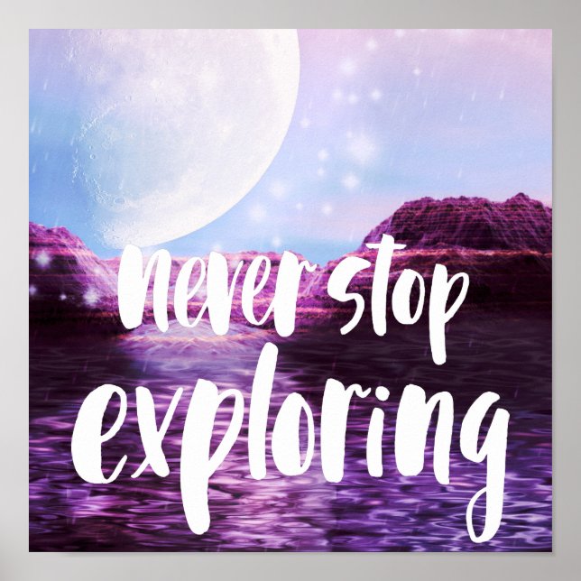 Never Stop Exploring Poster (Front)