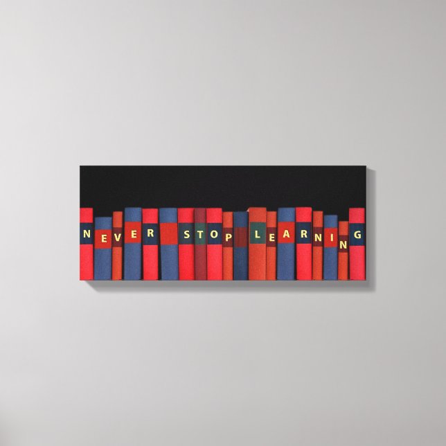 Never Stop Learning Canvas Print (Front)