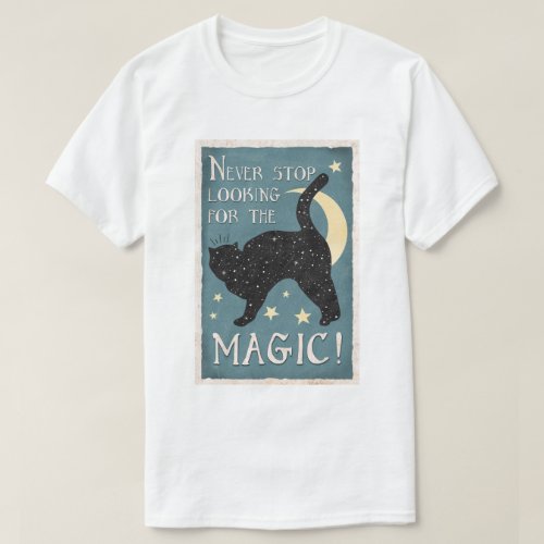 Never Stop Looking Magic Vintage Cat T_Shirt