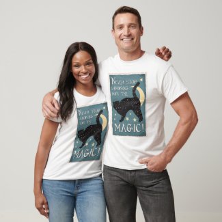 Never Stop Looking Magic Vintage Cat T-Shirt