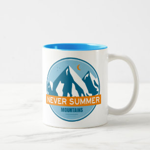 Never Summer Mountains Colorado Stars Moon Two-Tone Coffee Mug