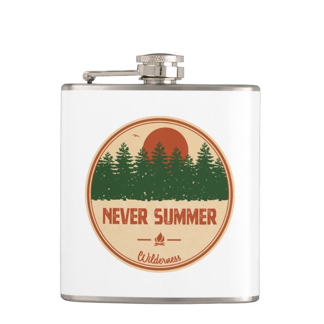 Never Summer Wilderness Colorado Flask (Front)